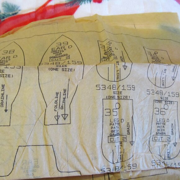 Vtg 1990s Butterick Sewing Craft Pattern 5348 Bunnies, Basket & Wreath UNCUT - Picture 9 of 12